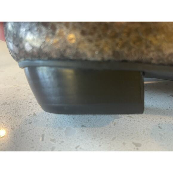 Clarks Everyday Women’s Loafers 7.5M Brown Leather Metallic Faux Snakeskin - Picture 10 of 14